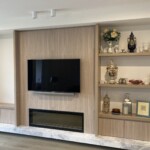 Wall Mounted TV and Soundbar with Combination Mount System
