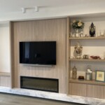 Wall Mounted TV and Soundbar with Combination Mount System